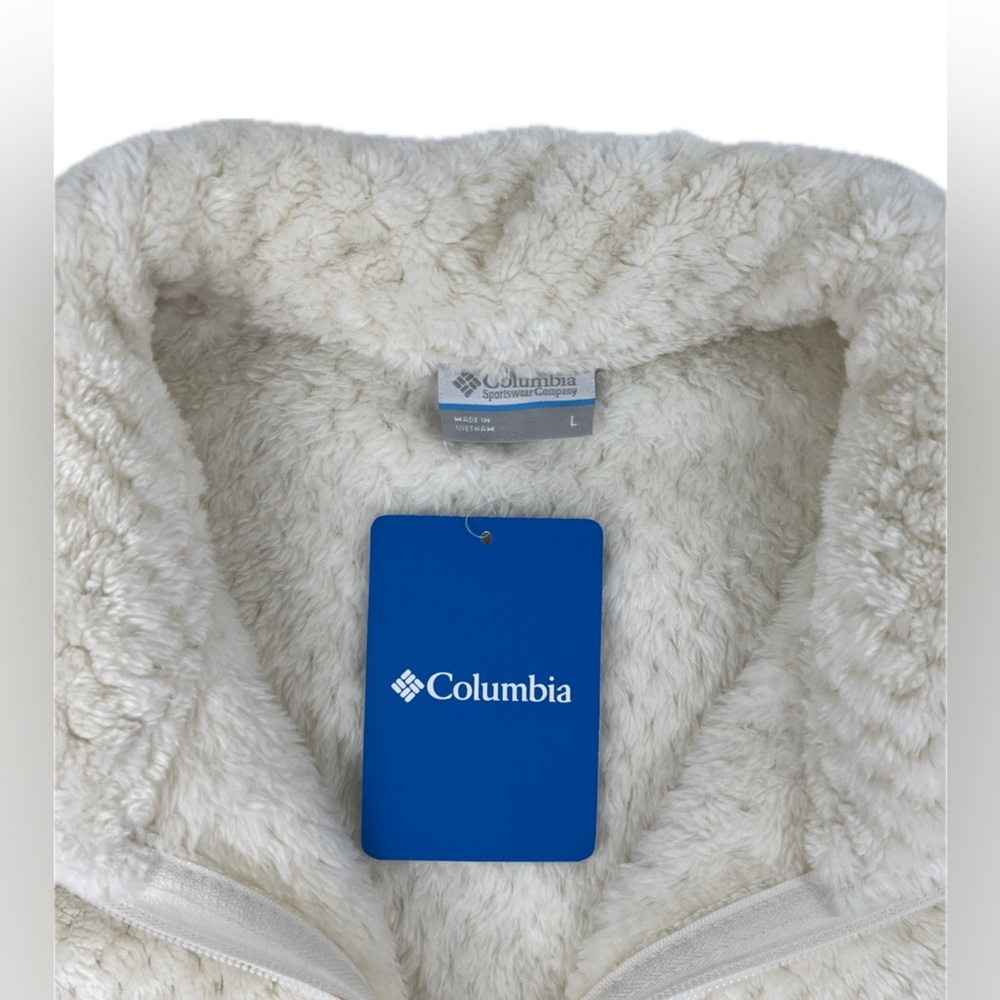 NEW Columbia Beech Forest High Pile Soft Teddy Fleece 1/4 Pullover Cream Large - Picture 5 of 15